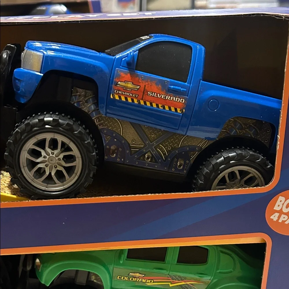 NWT Tough Truck Play Set - Red, Blue, Orange, Green